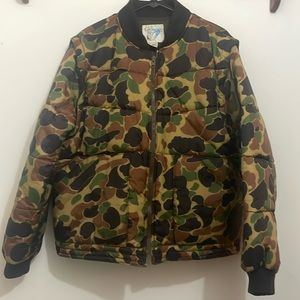 Vintage Trophy Club Camo bomber / hard-shell jacket - L - retro - good condition
